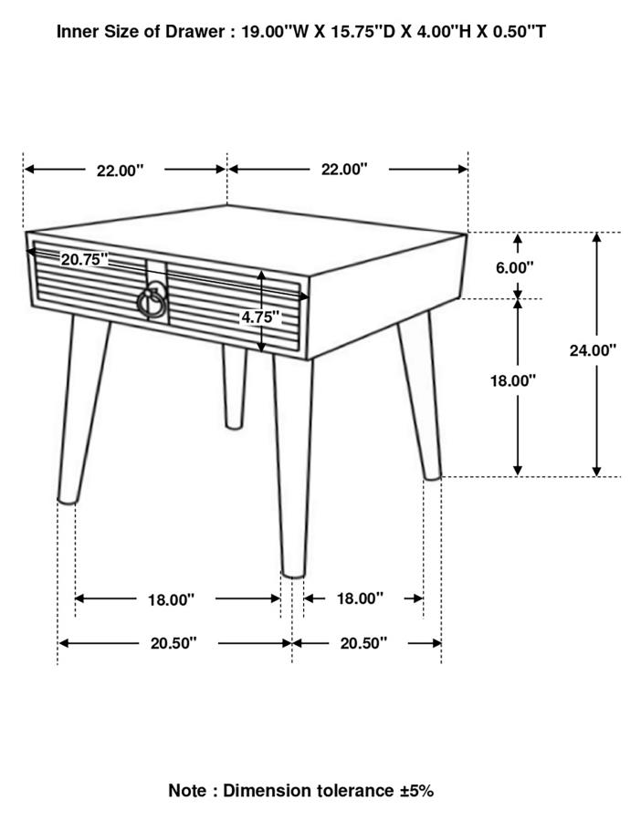 Zabel 1-drawer Square Mango Wood Side End Table Natural