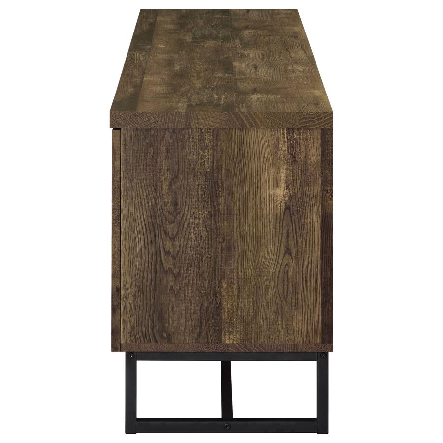 Myles 2-door Engineered Wood 60" TV Stand Rustic Oak