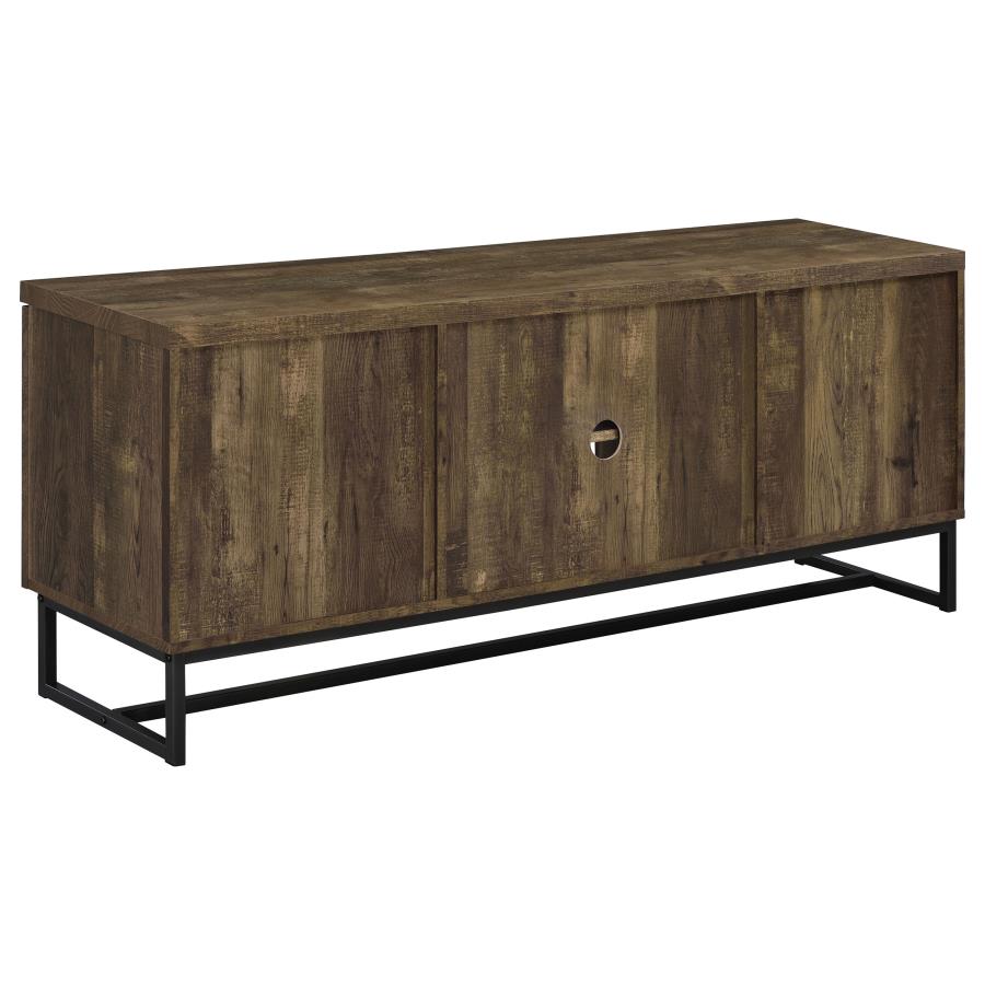 Myles 2-door Engineered Wood 60" TV Stand Rustic Oak