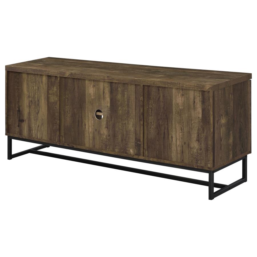 Myles 2-door Engineered Wood 60" TV Stand Rustic Oak