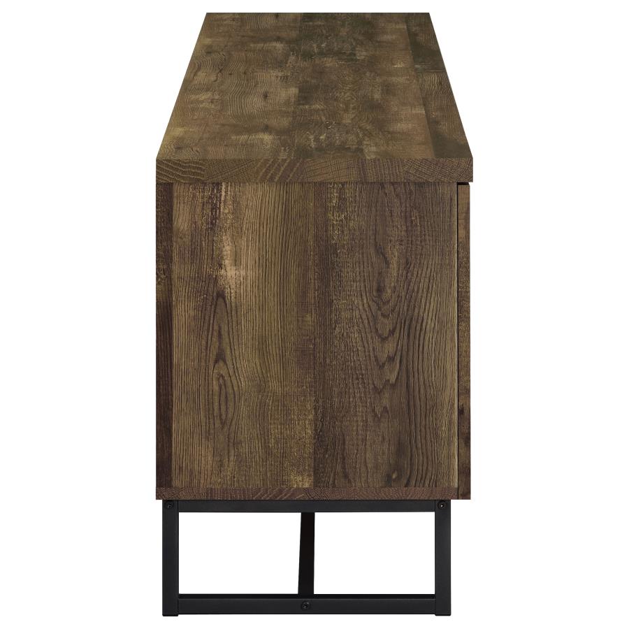 Myles 2-door Engineered Wood 60" TV Stand Rustic Oak