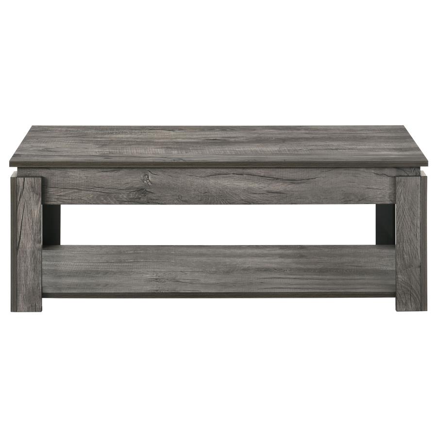 Donal 3-piece Rectangular Coffee Table Set Weathered Grey