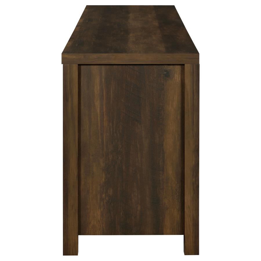 Madra 2-door Engineered Wood 79" TV Stand Dark Pine