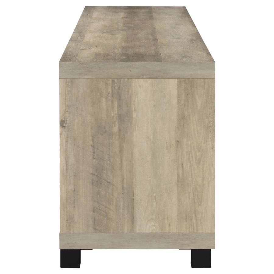 Sachin 4-door Engineered Wood 79" TV Stand Distressed Pine