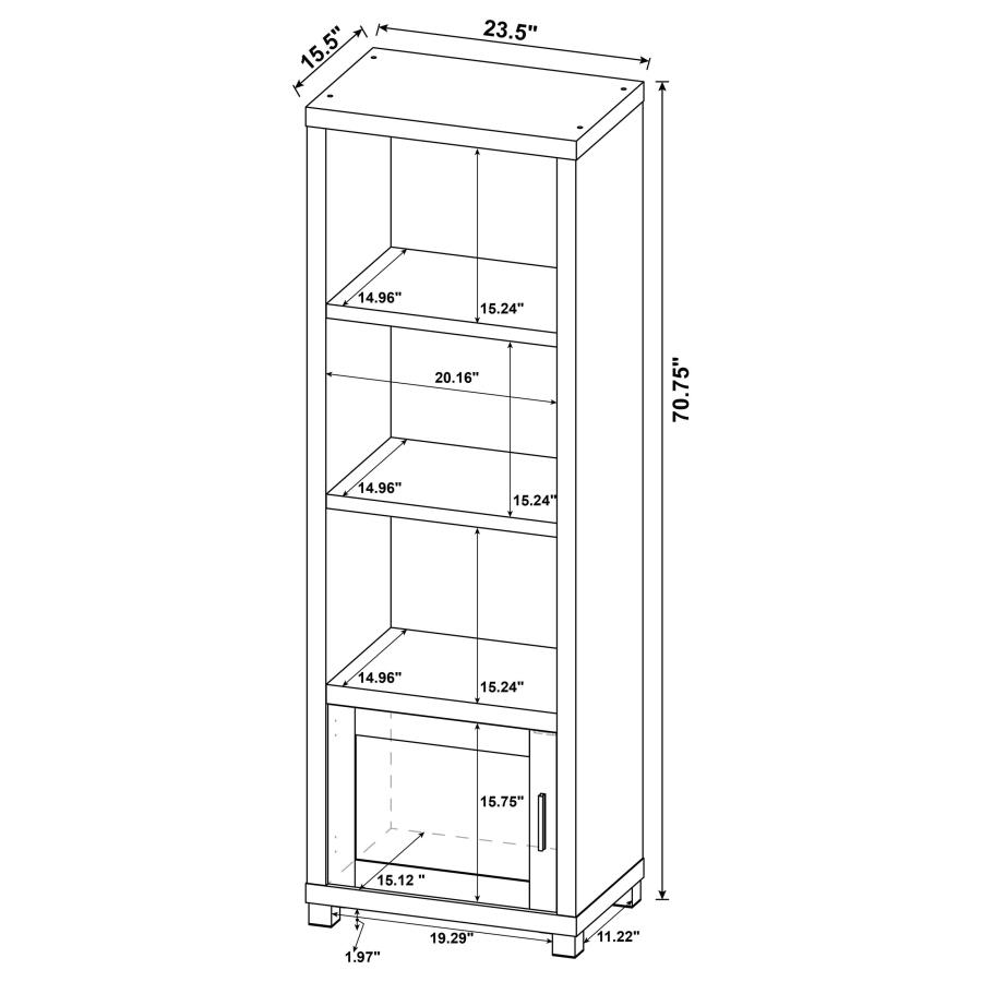 Modal Additional Images for Jupiter 3-piece Entertainment Center 79-inch TV Stand Black