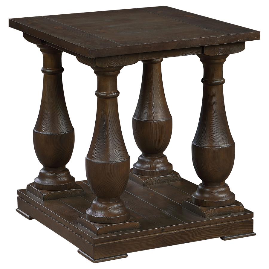 (image for) Walden Rectangular Wood Side End Table Coffee Brown