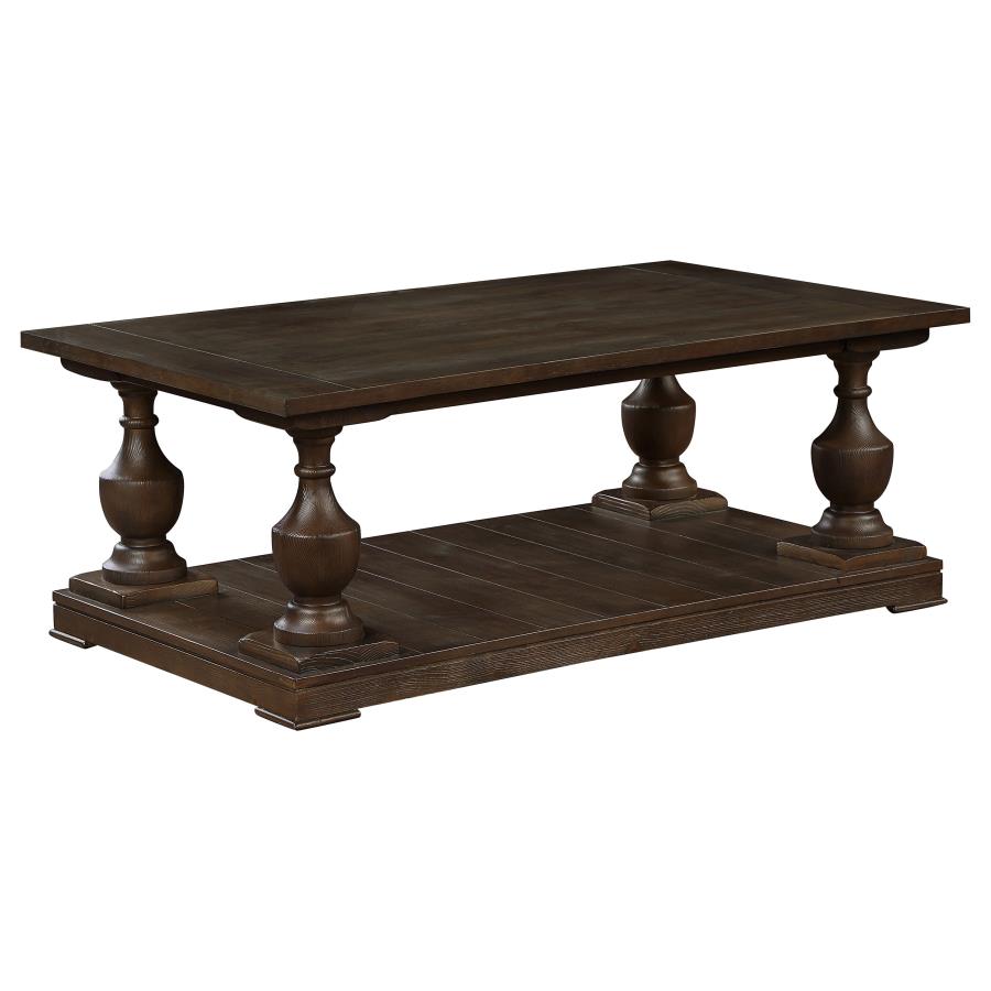 (image for) Walden Rectangular Wood Coffee Table Coffee Brown