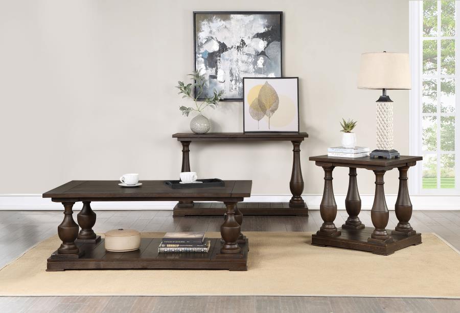 Modal Additional Images for Walden Rectangular Wood Coffee Table Coffee Brown