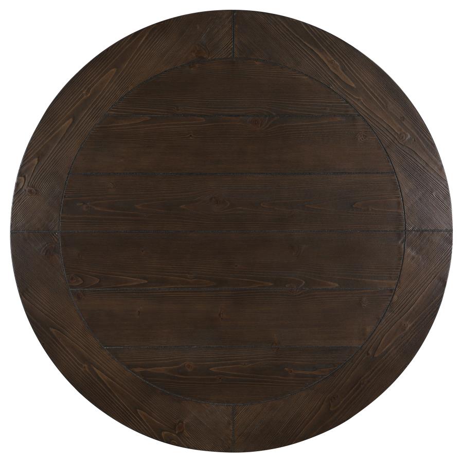 Morello Round Wood Coffee Table with Pedestal Base Coffee