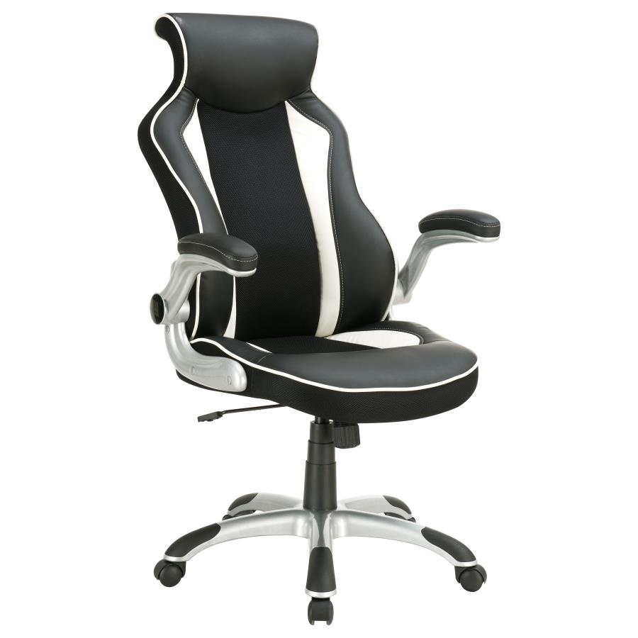 Dustin Upholstered Adjustable Home Office Desk Chair Black (image for) Dustin Upholstered Adjustable Home Office Desk Chair Black