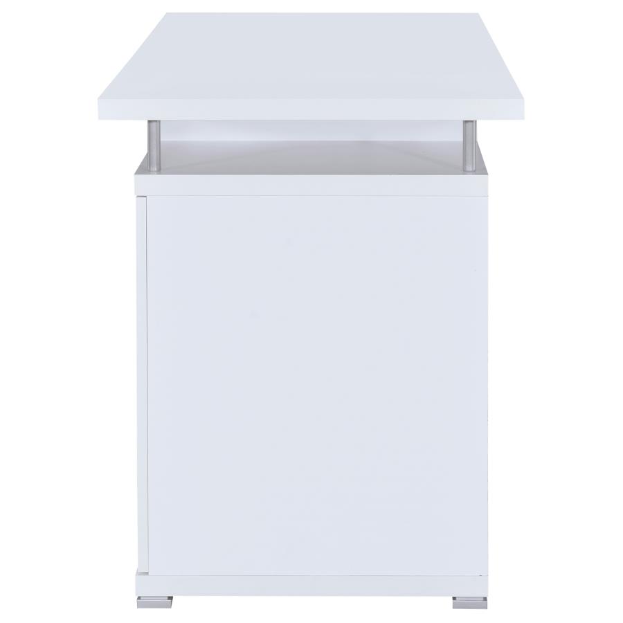 Tracy 55-inch 2-drawer Office Computer Desk White
