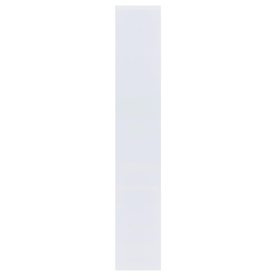 Theo 71-inch 6-shelf Bookshelf White