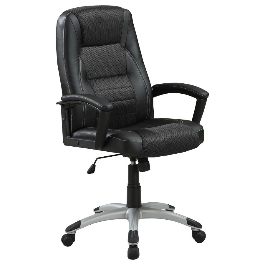 Dione Upholstered Adjustable Home Office Desk Chair Black (image for) Dione Upholstered Adjustable Home Office Desk Chair Black