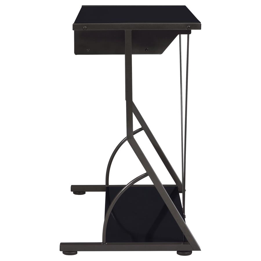 Alastair 30-inch Computer Desk with Keyboard Tray Black
