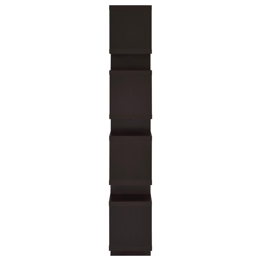 Reid 73-inch 4-shelf Bookshelf Cappuccino