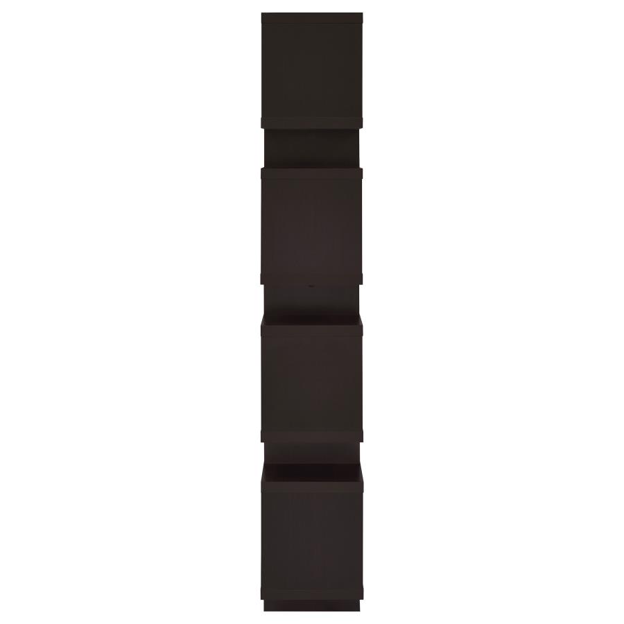 Reid 73-inch 4-shelf Bookshelf Cappuccino
