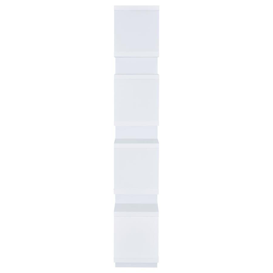Reid 73-inch 4-shelf Bookshelf White