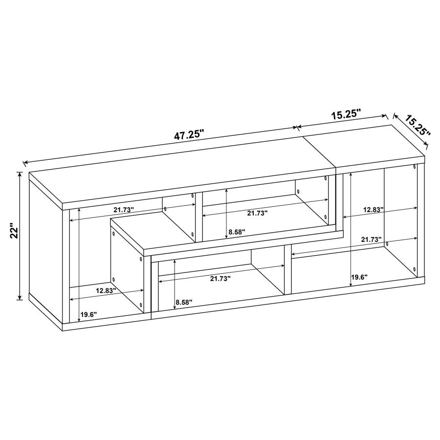 Modal Additional Images for Velma Multipurpose TV Stand and Bookshelf White