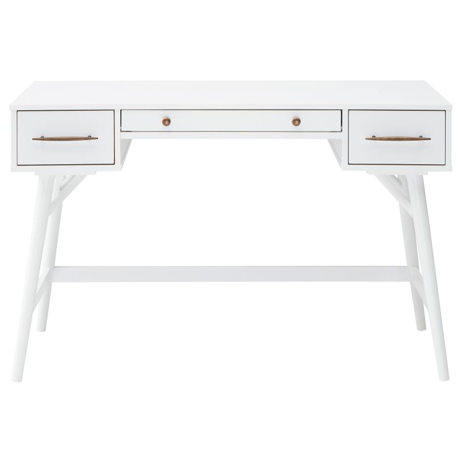 Mugga 47-inch 3-drawer Wood Writing Desk White