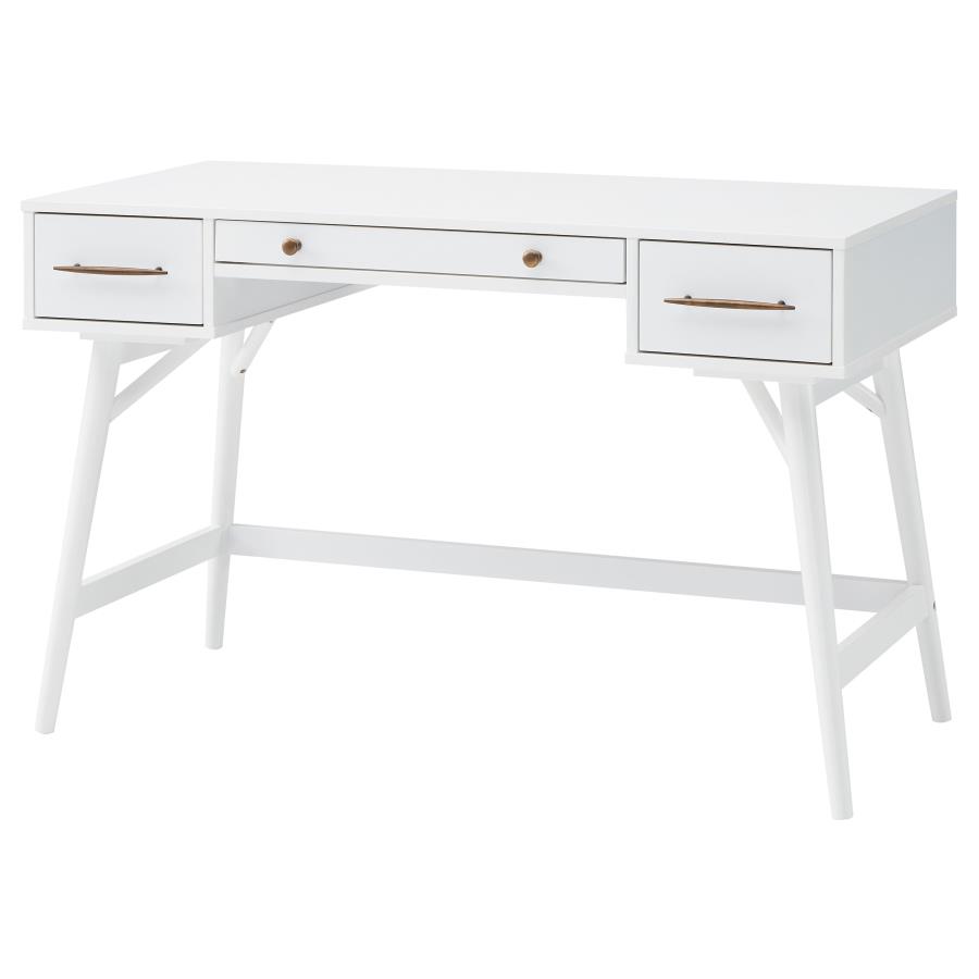Mugga 47-inch 3-drawer Wood Writing Desk White