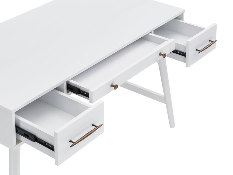 Modal Additional Images for Mugga 47-inch 3-drawer Wood Writing Desk White
