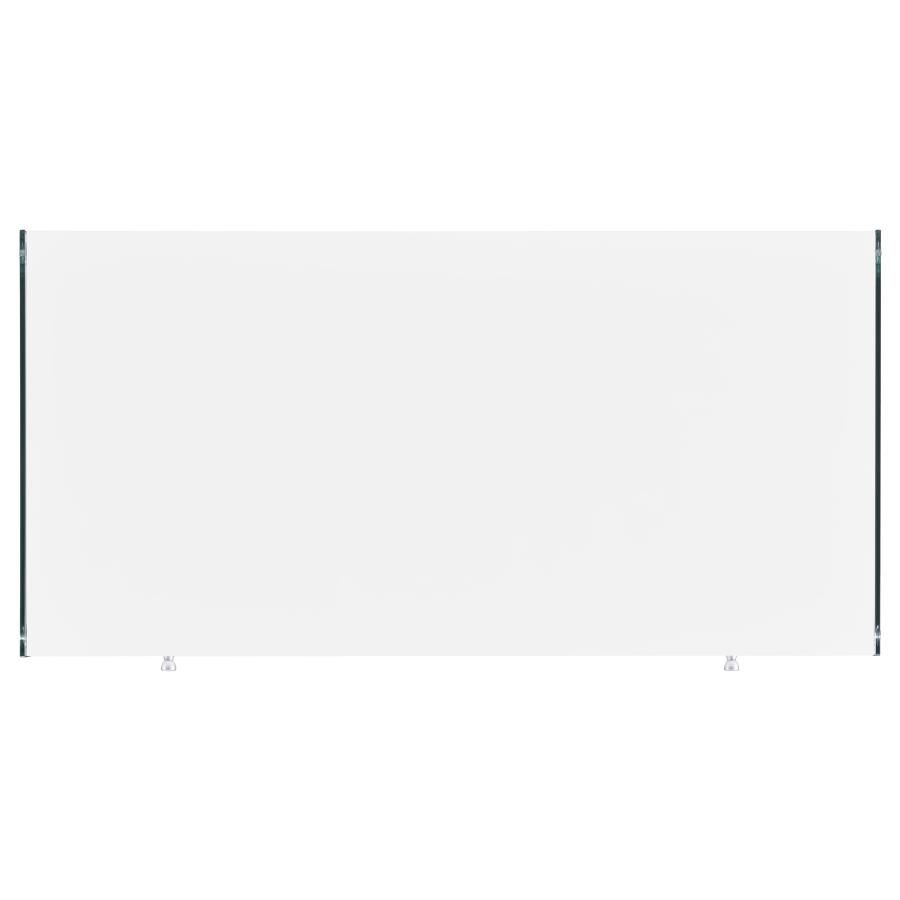 Dobrev 48-inch 2-drawer Writing Desk White High Gloss