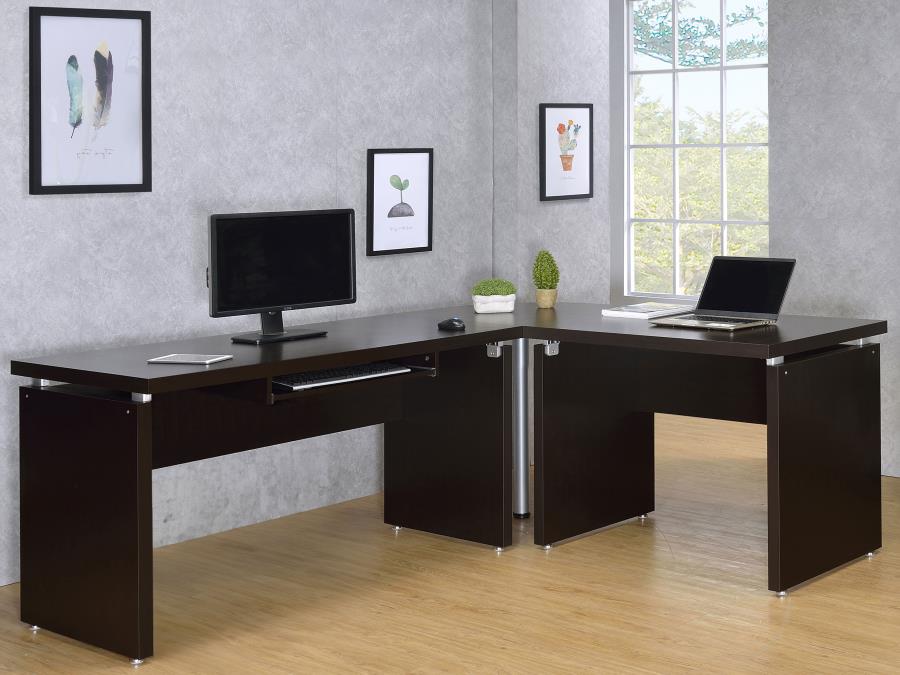 Modal Additional Images for Skylar 55-inch Computer Desk with Keyboard Drawer Cappuccino