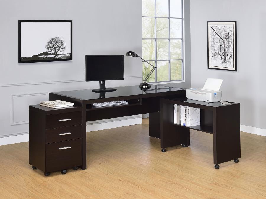 Modal Additional Images for Skeena 35-inch Home Office Mobile Return Desk Cappuccino