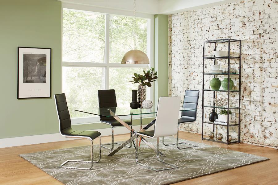 Modal Additional Images for Kate 78-inch 5-shelf Glass Bookshelf Black Nickel
