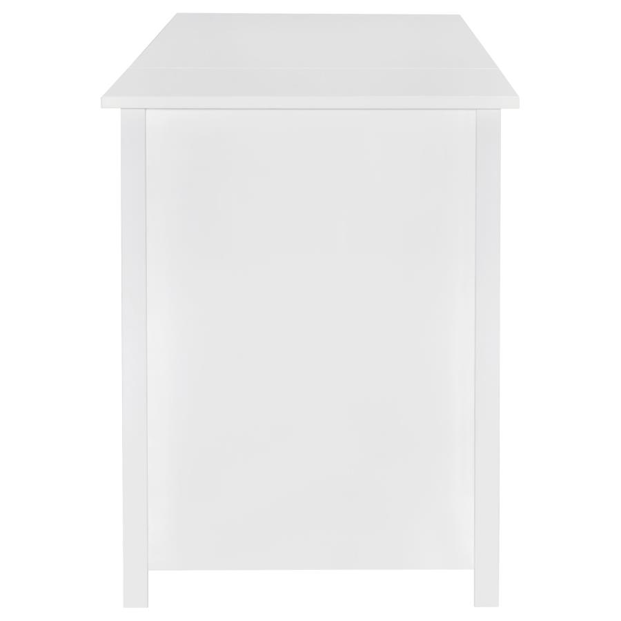 Dylan 60-inch 4-drawer Lift Top Office Desk White High Gloss