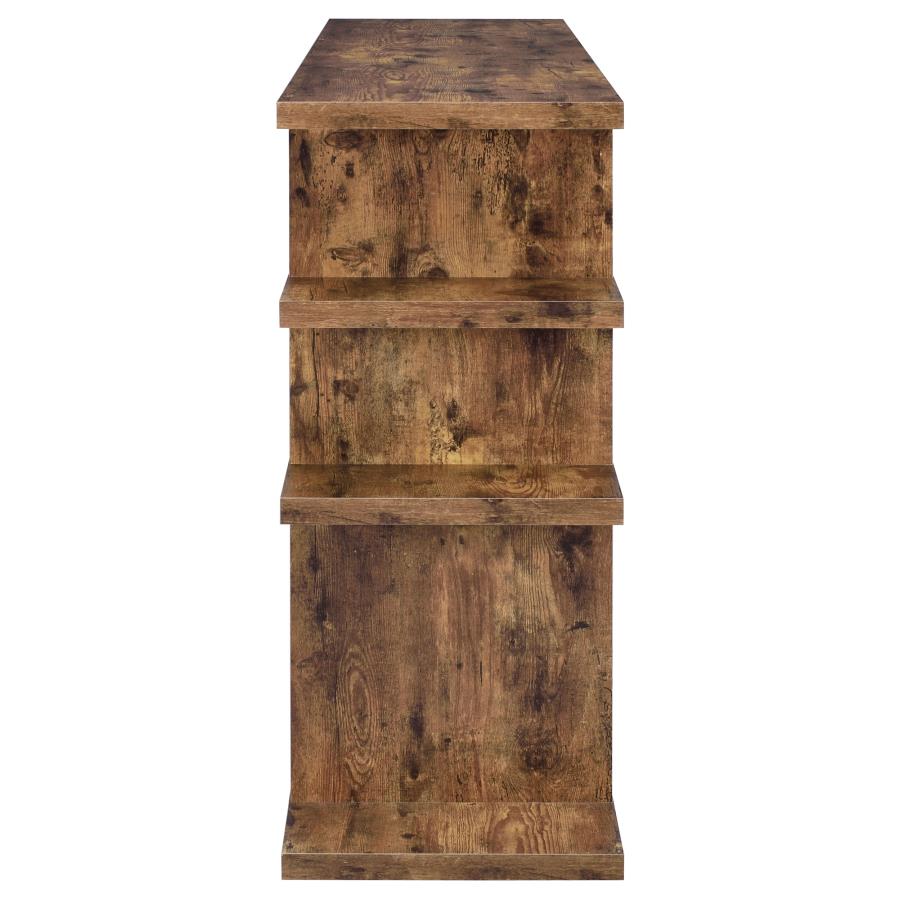 Santos 63-inch 3-shelf Console Bookcases Rustic Nutmeg