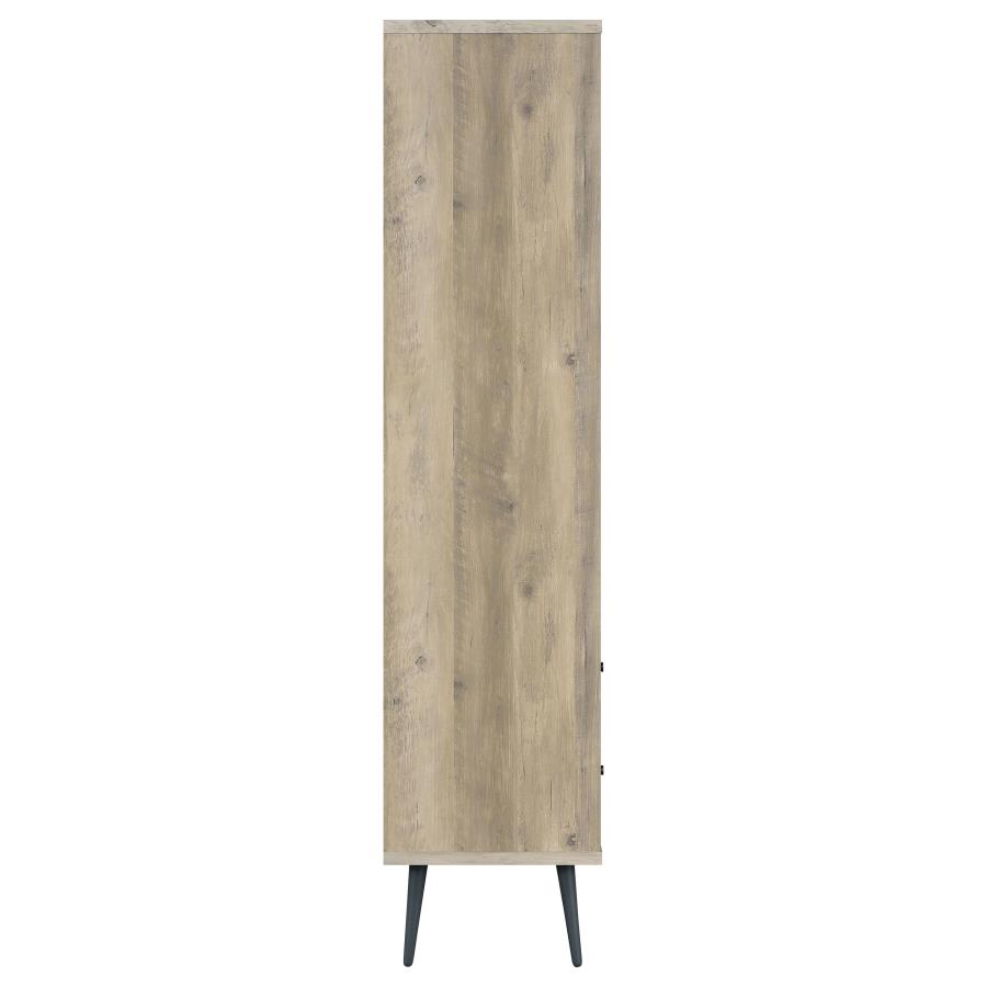 Maeve 70-inch 3-shelf Bookcase with Drawers Distressed Pine