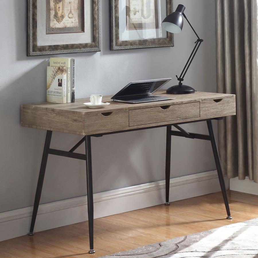 Rafael 47-inch 1-drawer Desk with Storage Rustic Driftwood