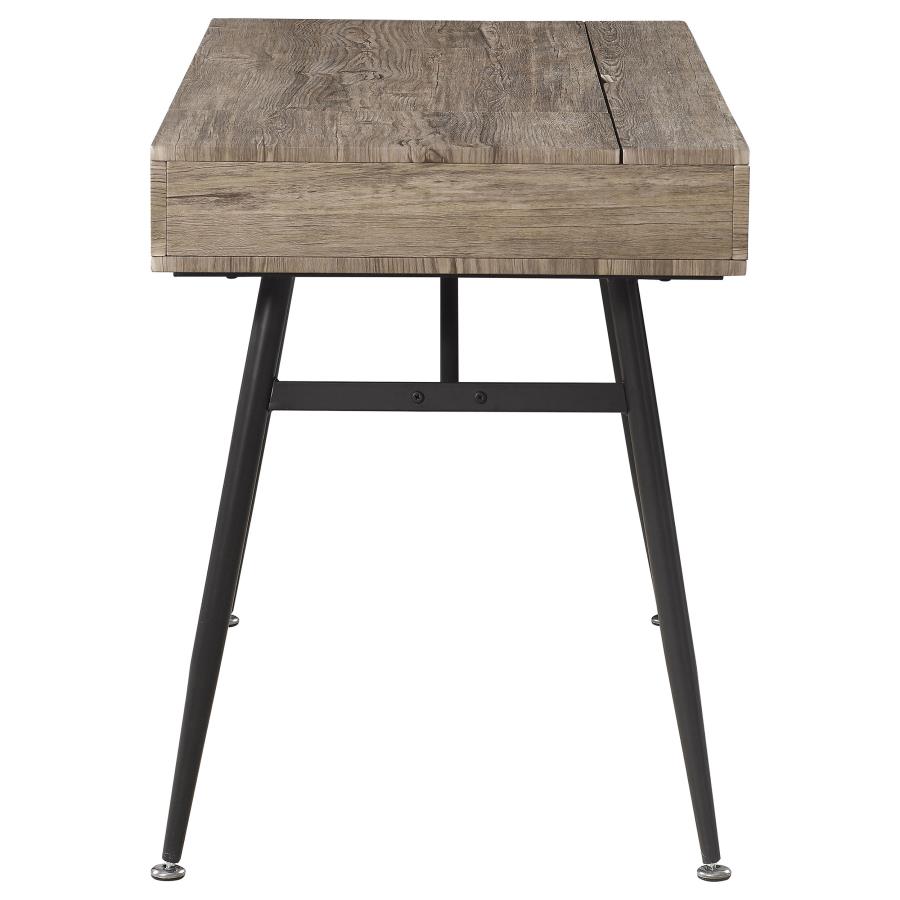 Rafael 47-inch 1-drawer Desk with Storage Rustic Driftwood