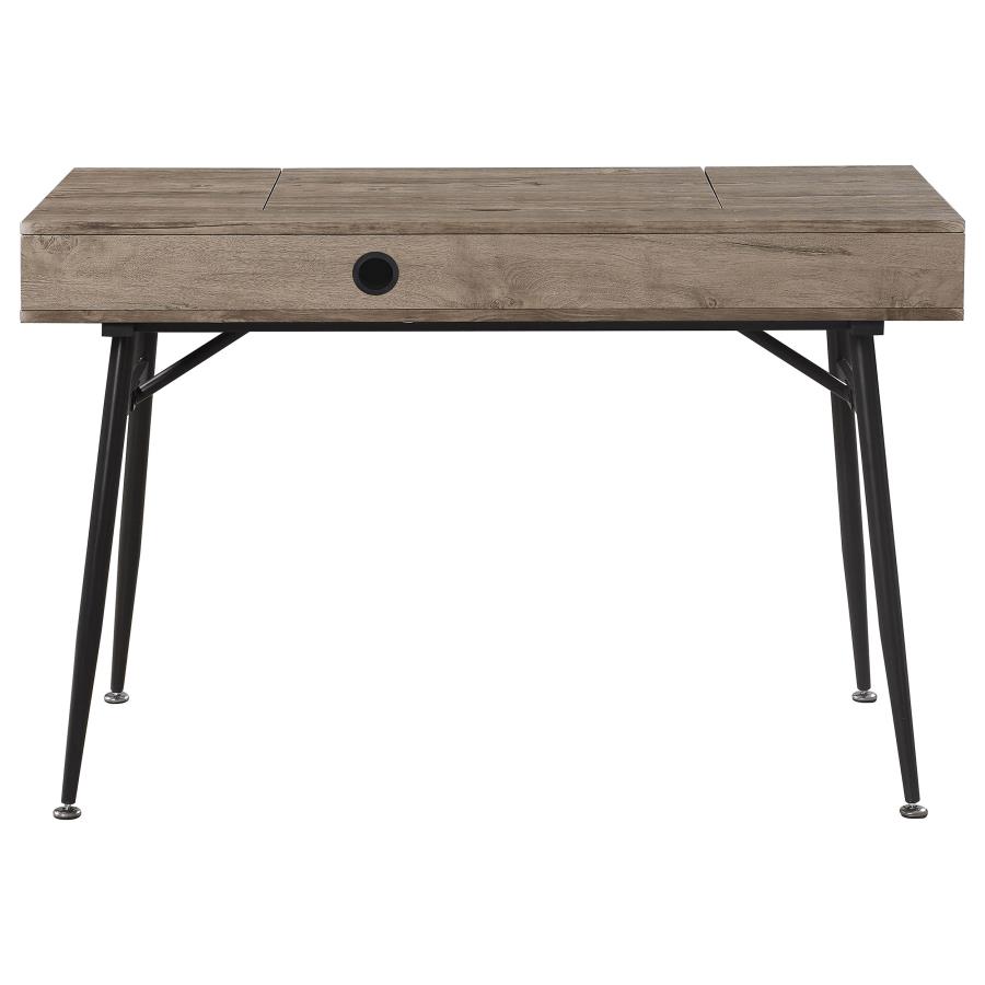 Rafael 47-inch 1-drawer Desk with Storage Rustic Driftwood
