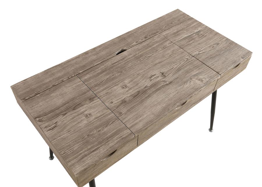 Rafael 47-inch 1-drawer Desk with Storage Rustic Driftwood