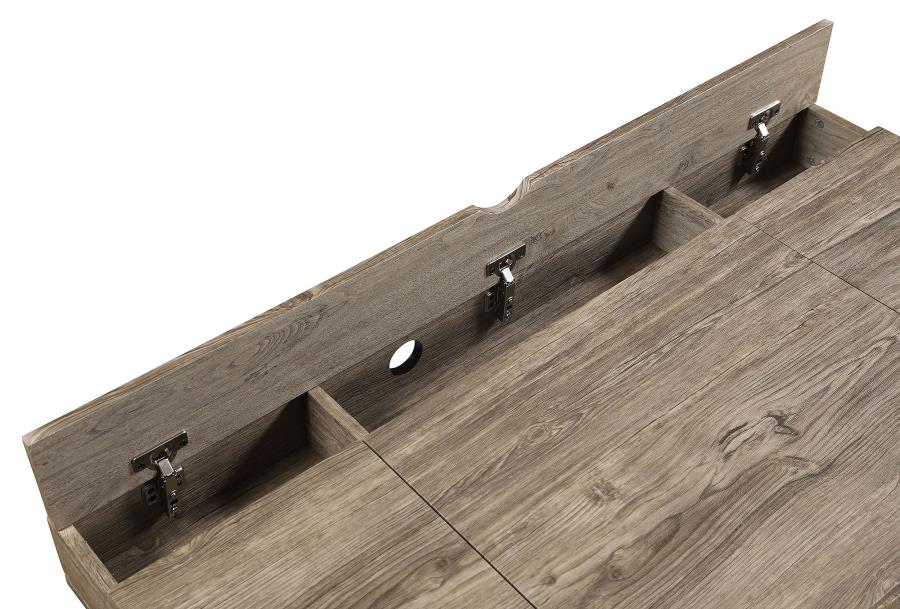 Rafael 47-inch 1-drawer Desk with Storage Rustic Driftwood