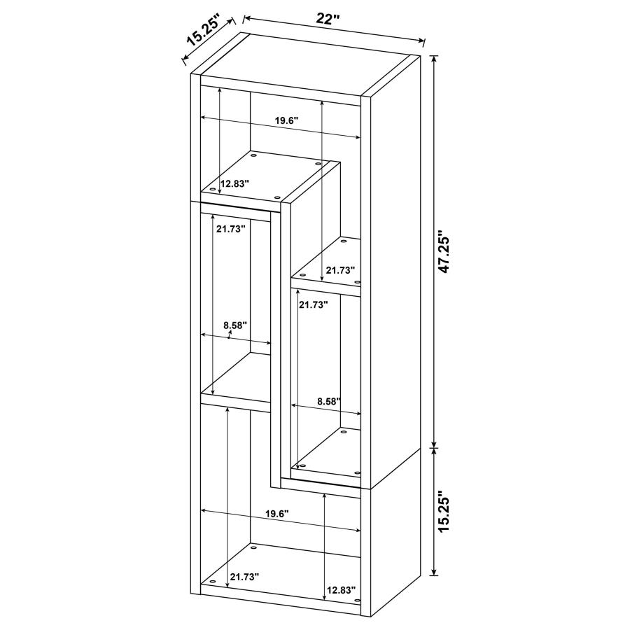 Velma Multipurpose TV Stand and Bookshelf Grey Driftwood