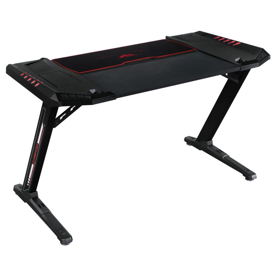 Ardsley 51-inch Computer Gaming Desk with RGB Lighting Black