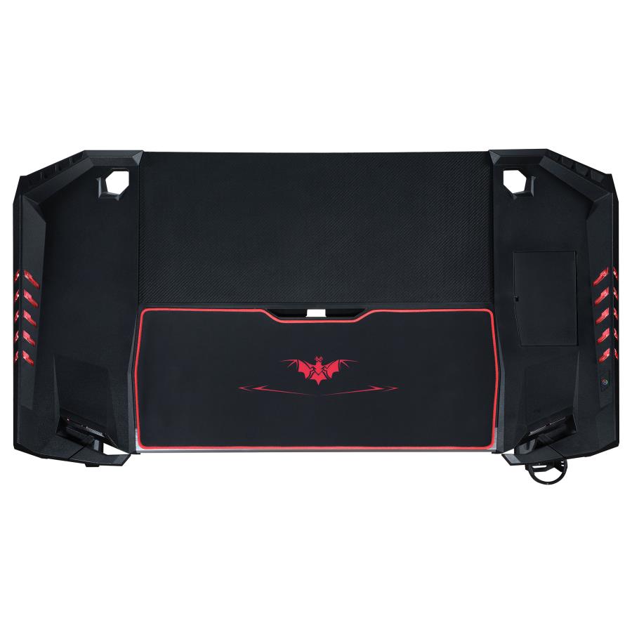 Ardsley 51-inch Computer Gaming Desk with RGB Lighting Black