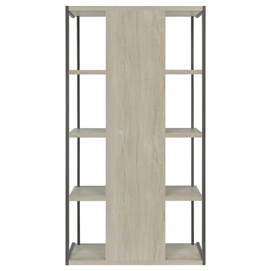 Loomis 72-inch 4-shelf Bookshelf Whitewashed Grey
