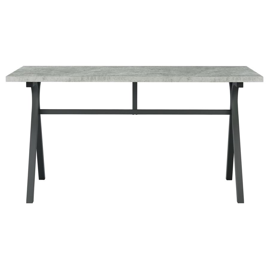 Tatum 60-inch Engineered Wood Top Writing Desk Cement