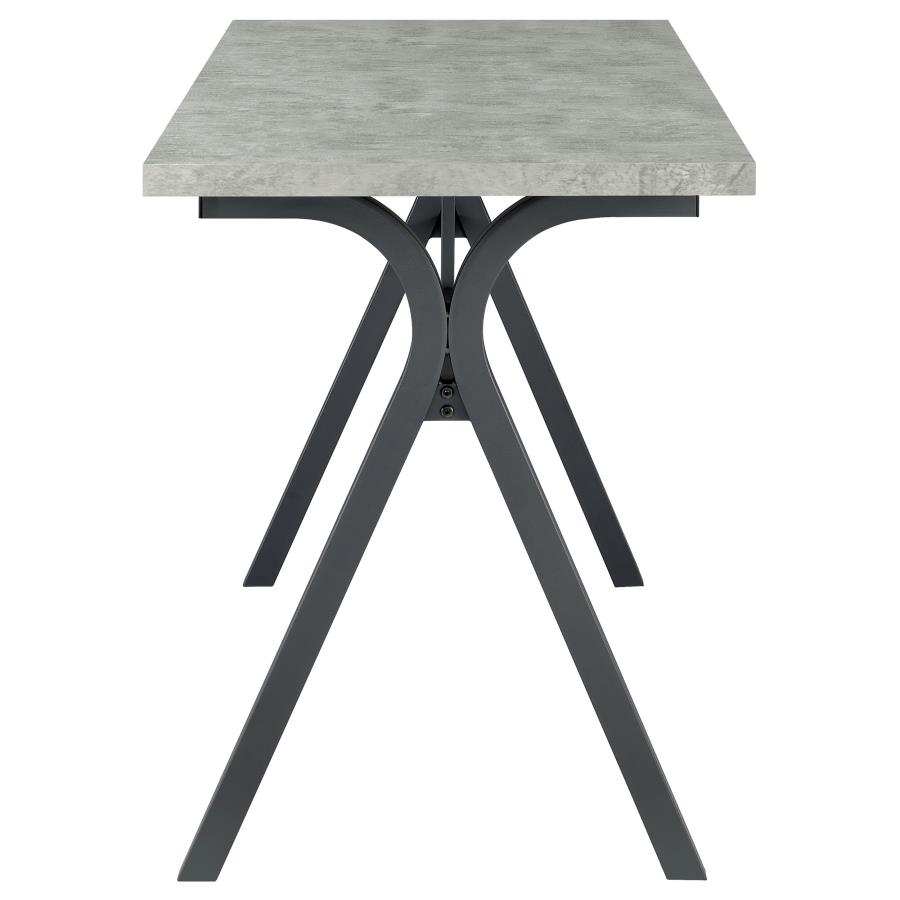 Tatum 60-inch Engineered Wood Top Writing Desk Cement