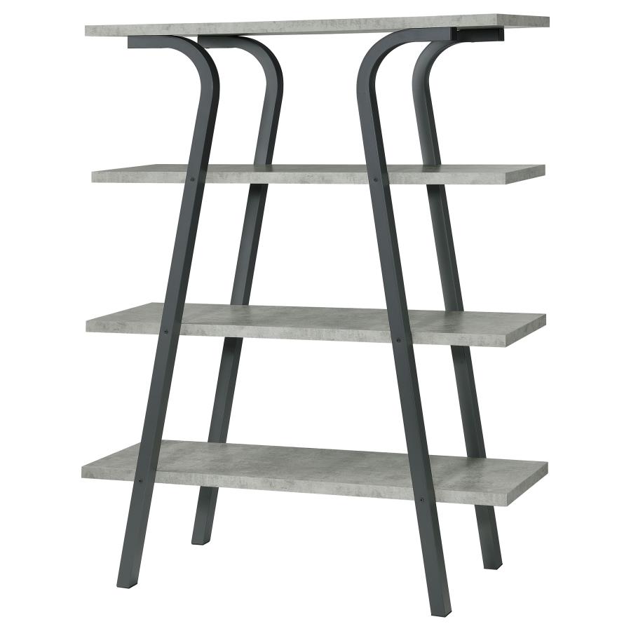 Tatum 63-inch 4-shelf Bookshelf Cement