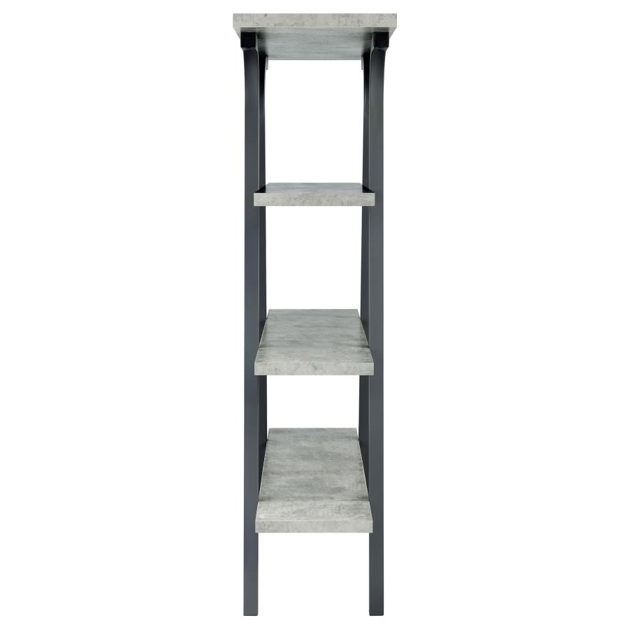 Tatum 63-inch 4-shelf Bookshelf Cement