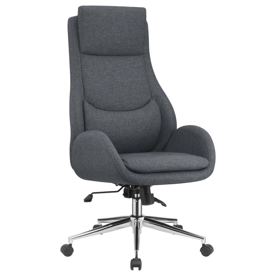 Cruz Upholstered Adjustable Home Office Desk Chair Grey (image for) Cruz Upholstered Adjustable Home Office Desk Chair Grey