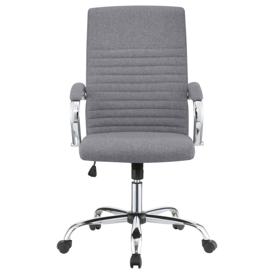 Abisko Upholstered Adjustable Home Office Desk Chair Grey