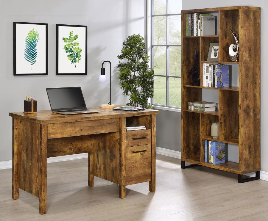 Modal Additional Images for Delwin 47-inch 2-drawer Lift Top Computer Desk Rustic Nutmeg
