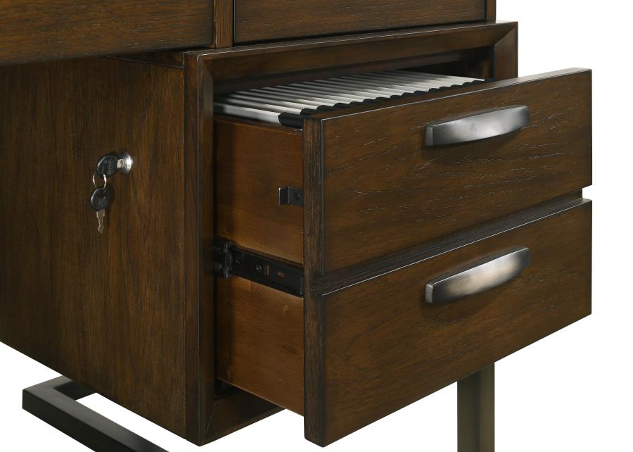 Marshall 66-inch 7-drawer Executive Office Desk Dark Walnut
