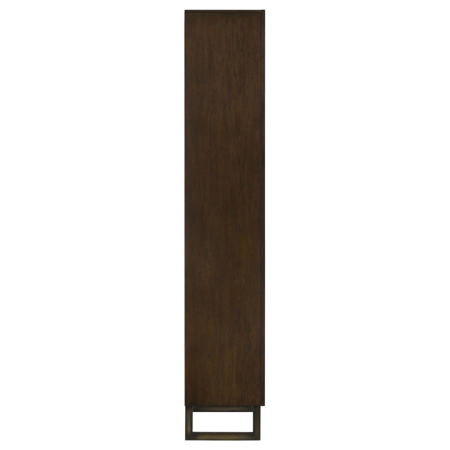Marshall 76-inch 5-shelf Bookcase Dark Walnut